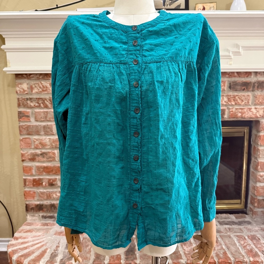 Anthropologie Pilcro Turquoise Button-Down Shirt / XS / Excellent condition